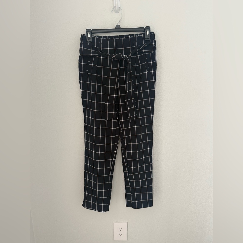 Like an Angel Black and White Plaid Trouser Pants Size Small